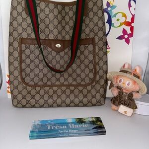 SOLD~Gucci Vintage GG Supreme Tote Bag - Brown